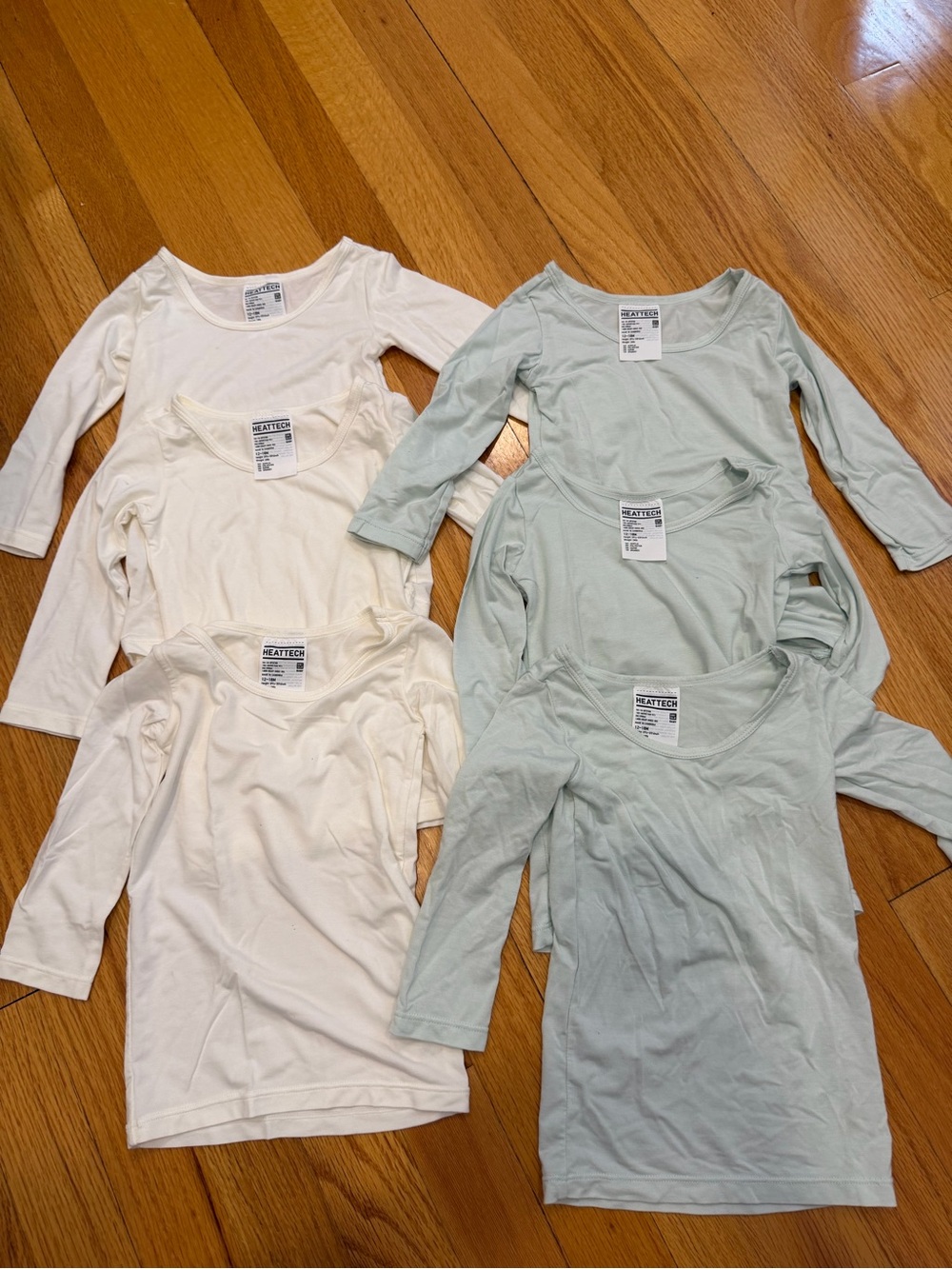 EUC BUNDLE UNIQLO Baby Heattech Long Sleeve Shirt 6PCS